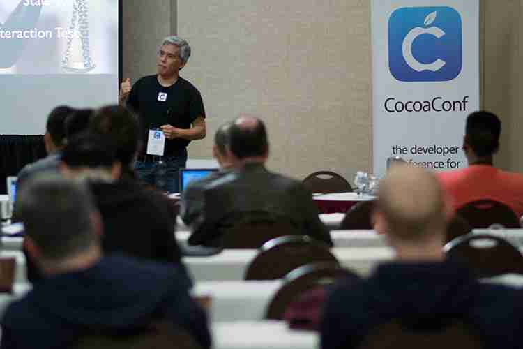 Jon Reid speaking at CocoaConf 2014