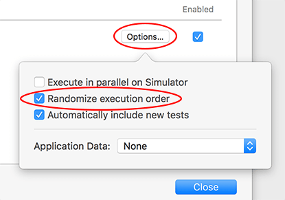 Options - Randomize execution order